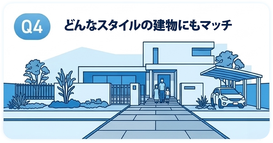 どんなスタイルの建物にもマッチ