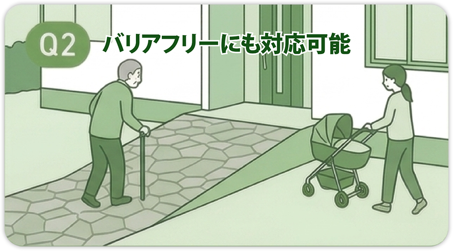 Q2.バリアフリーにも対応可能